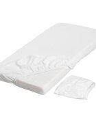 KikkaBoo Husa impermeabila pentru patut 120x60 cu elastic Alb