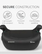KikkaBoo Inaltator auto cu isofix i-Tip 2 i-SIZE Black 125-150 cm suport pahar inclus centura de ghidaj husa lavabila cotiere certificat R129