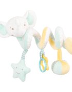KikkaBoo Jucarie spirala orizontala din plus Elephant Time pentru caruciorscaun autopatut cu fosnaitoareinele dentitieRecomandat de la nastereDimensiune 25cm