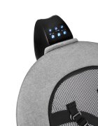 KikkaBoo Leagan electric 2in1 Zazu Grey cu tehnologie inteligenta de miscare in 3 directiipanou de comanda tactilcadru din otel3 viteze de balansarecronometru2 pozitii reglare spatargreutate admisa 30 kg