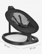 KikkaBoo Leagan electric 2in1 Zazu Grey cu tehnologie inteligenta de miscare in 3 directiipanou de comanda tactilcadru din otel3 viteze de balansarecronometru2 pozitii reglare spatargreutate admisa 30 kg