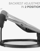 KikkaBoo Leagan electric 2in1 Zazu Grey cu tehnologie inteligenta de miscare in 3 directiipanou de comanda tactilcadru din otel3 viteze de balansarecronometru2 pozitii reglare spatargreutate admisa 30 kg