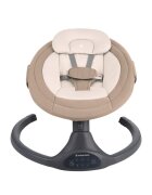 KikkaBoo Leagan electric cu balansare laterala si telecomanda Codie Beige spatar reglabil conectare bluetooth 5 viteze panou muzical cu control volum adaptor priza inclus
