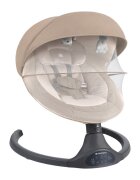 KikkaBoo Leagan electric cu balansare laterala si telecomanda Codie Beige spatar reglabil conectare bluetooth 5 viteze panou muzical cu control volum adaptor priza inclus