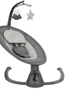 KikkaBoo Leagan electric cu telecomanda si leganare laterala Twiddle Grey