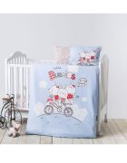KikkaBoo Lenjerie patut cu 5 piese type 5 Bunnies