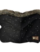 KikkaBoo Manusa de lux pentru manerul caruciorului Fur Confetti Black