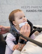 KikkaBoo Marsupiu ergonomic pentru bebelusi Gwen Fly tricot DeLux Gri de la 3luni3 pozitii de transport baveta moale detasabila bretele reglabile cu mecanism de blocare transversala