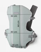KikkaBoo Marsupiu ergonomic pentru bebelusi Gwen Fly tricot DeLux Roz de la 3luni3 pozitii de transport baveta moale detasabila bretele reglabile cu mecanism de blocare transversala