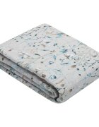 KikkaBoo Patura multifunctionala de muselina Dreamy Fields Grey 100x100 cmcu strat dublubumbac 100