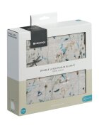 KikkaBoo Patura multifunctionala de muselina Dreamy Fields Grey 100x100 cmcu strat dublubumbac 100