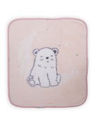 KikkaBoo Paturica de infasat bebelusi Baby Wrap Polar Bear Pink multifunctionalainchidere cu capse si fermoarmaterial premiumdimensiune 80x90 cm