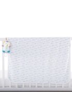 KikkaBoo Paturica moale Green Cars 80x80 cm din bumbac jersey cu doua fete usoara si calduroasa ideala pentru carucior si patut