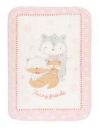 KikkaBoo Paturica moale Super Soft 110 x 140 cm Funny Friends Pink
