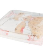 KikkaBoo Paturica moale Super Soft 110 x 140 cm Funny Friends Pink