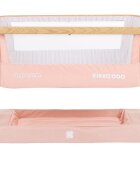 KikkaBoo Patut Co-Sleeper Nanna Pink Wood 2020 cu inaltime reglabila laterala culisanta roti husa detasabila si lavabila accesorii incluse