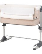 KikkaBoo Patut Co-Sleeper pentru bebelusi Bonne Nuit Beige Melange 2020 cu inaltime reglabila pozitie anti-reflux laterala culisanta accesorii incluse