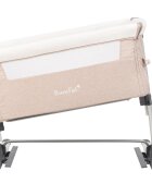 KikkaBoo Patut Co-Sleeper pentru bebelusi Bonne Nuit Beige Melange 2020 cu inaltime reglabila pozitie anti-reflux laterala culisanta accesorii incluse