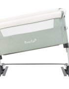 KikkaBoo Patut Co-Sleeper pentru bebelusi Bonne Nuit Mint Melange 2020 cu inaltime reglabila pozitie anti-reflux laterala culisanta accesorii incluse