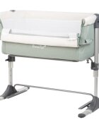 KikkaBoo Patut Co-Sleeper pentru bebelusi Bonne Nuit Mint Melange 2020 cu inaltime reglabila pozitie anti-reflux laterala culisanta accesorii incluse