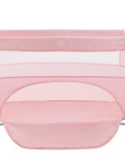 KikkaBoo Patut cu doua nivele Nighty Night Pink pliabil usita cu fermoar masuta de infasat carusel muzical roti cu frana