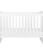 KikkaBoo Patut din lemn 124x67 cm Ayla White3 nivele de regalare a inaltimii suportului de salteaPAL laminat de 18 mm si profil MDFfabricat in conformitate cu EN 716design stabil si modern