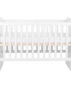 KikkaBoo Patut din lemn 124x67 cm Ayla White3 nivele de regalare a inaltimii suportului de salteaPAL laminat de 18 mm si profil MDFfabricat in conformitate cu EN 716design stabil si modern