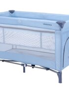 KikkaBoo Patut pentru copii So Gifted Blue 2020 cu pliere compacta doua nivele geanta de transport usita laterala cu fermoar