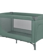 KikkaBoo Patut pentru copii So Gifted Green cu pliere compacta doua nivele geanta de transport usita laterala cu fermoar