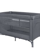 KikkaBoo Patut pentru copii So Gifted Grey cu pliere compacta doua nivele geanta de transport usita laterala cu fermoar