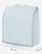 KikkaBoo Patut portabil pentru bebelusi si rucsac 2in1 Memory Blue Dots multifunctionalbaza din spuma densa cu husa din bumbacprevazut cu fermoar si bretele reglabilepotrivit pentru calatorii