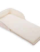 KikkaBoo Patut portabil pentru bebelusi si rucsac 2in1 Memory Rabbits multifunctionalbaza din spuma densa cu husa din bumbacprevazut cu fermoar si bretele reglabilepotrivit pentru calatorii