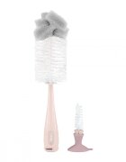KikkaBoo Perie pentru biberoane 2 in 1 Pink