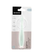 KikkaBoo Periuta de dinti pentru bebelusi Softy Mint din siliconrecomandata de la 6 luni cu ventuza pentru fixare pe chiuvetaFara BPA