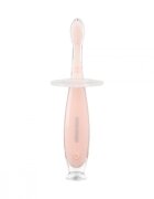 KikkaBoo Periuta de dinti pentru bebelusi Softy Pink din siliconrecomandata de la 6 luni cu ventuza pentru fixare pe chiuvetaFara BPA