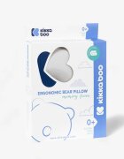KikkaBoo Pernuta pentru formarea capului Airknit Bear White cu spuma memorymaterial premium respirabilhipoalergenic