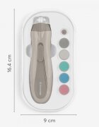 KikkaBoo Pila electrica pentru bebelusi si copii Beige cu lumina6 capete slefuire incluse2 viteze2 directii rotatiecutie de depozitare inclusa