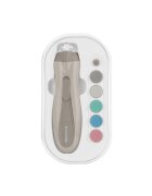 KikkaBoo Pila electrica pentru bebelusi si copii Beige cu lumina6 capete slefuire incluse2 viteze2 directii rotatiecutie de depozitare inclusa