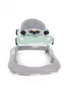 KikkaBoo Premergator pentru copii Car Mint cu panou muzical3 nivele reglare scaunhusa detasabilaprotectii cauciucate pentru praguripliabil compact