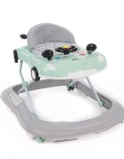 KikkaBoo Premergator pentru copii Car Mint cu panou muzical3 nivele reglare scaunhusa detasabilaprotectii cauciucate pentru praguripliabil compact