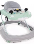 KikkaBoo Premergator pentru copii Car Mint cu panou muzical3 nivele reglare scaunhusa detasabilaprotectii cauciucate pentru praguripliabil compact