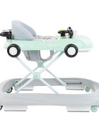 KikkaBoo Premergator pentru copii Car Mint cu panou muzical3 nivele reglare scaunhusa detasabilaprotectii cauciucate pentru praguripliabil compact