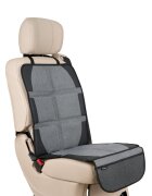 KikkaBoo Protectie bancheta pentru scaun auto GriNegru cu 2 buzunare compatibila isofix fixare rapida suprafata antiderapanta