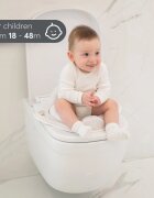 KikkaBoo Reductor pentru toaleta copii Soft Hippo Pinkcu manere ergonomicecolac moale din spuma cu suprafata impermeabila
