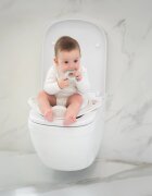 KikkaBoo Reductor pentru toaleta copii Soft Hippo Pinkcu manere ergonomicecolac moale din spuma cu suprafata impermeabila