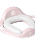 KikkaBoo Reductor pentru toaleta copii Soft Hippo Pinkcu manere ergonomicecolac moale din spuma cu suprafata impermeabila