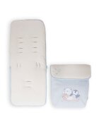 KikkaBoo Saculet de iarna pentru picioare Polar Friends Blue material impermeabilcompatibi cu toate carucioareleorificii pentru centurile de sigurantadimensiune 95x48 cm