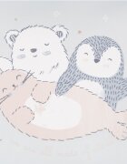KikkaBoo Saculet de iarna pentru picioare Polar Friends Blue material impermeabilcompatibi cu toate carucioareleorificii pentru centurile de sigurantadimensiune 95x48 cm