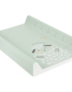 KikkaBoo Saltea infasat soft 80x50cm Sleepy Sheep cu suprafata impermeabilataliometru incorporatcuratare usoaracontur lateral inalt pentru siguranta suplimentara