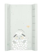 KikkaBoo Saltea infasat soft 80x50cm Sleepy Sheep cu suprafata impermeabilataliometru incorporatcuratare usoaracontur lateral inalt pentru siguranta suplimentara